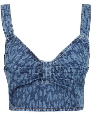 Baum und Pferdgarten Sleeveless Tops - Blu