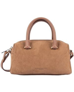 Lancaster Tassen ,Bruin ,Suède Suède Cube Handtas