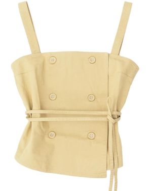 Officine Generale Sleeveless Tops - Yellow