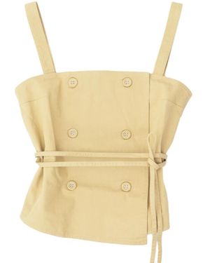 Officine Generale Sleeveless Tops - Yellow