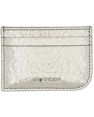 McQueen Accessoires ,Grijs ,Cracked Effect Kaarthouder - Metallic