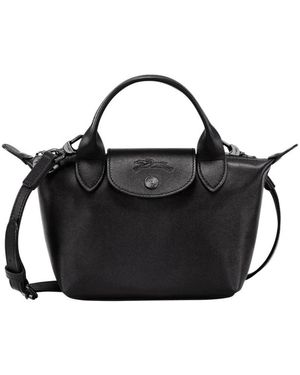 Longchamp Le Pliage Xtra Handtas Met Handvat Xs Leer - Zwart