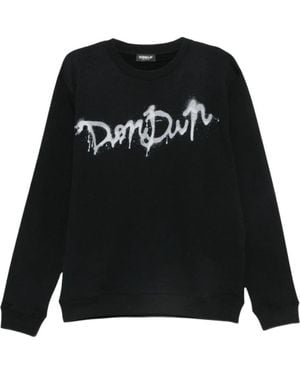 Dondup Regular-Fit Crew-Neck Katoenen Sweatshirt - Zwart