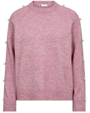 co'couture Rowancc Pearl Sleeve Knit - Pink