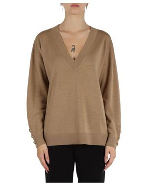 Michael Kors Jersey De Lana Merino Con Cuello En V, Mujer, Talla - Neutro