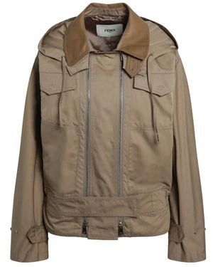 Fendi Jassen ,Katoen Blouson - Groen