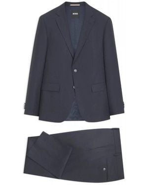 HUGO Single Breasted Suits - Blue