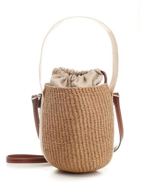 Chloé Tassen ,Woody Small Bucket Bag - Bruin