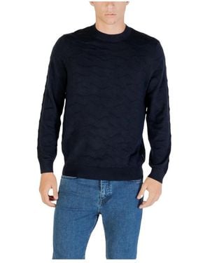 ARMANI EXCHANGE Round-Neck Knitwear - Blue