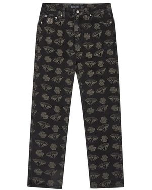 BBCICECREAM Diamanten & Dollars Denim Broek - Grijs