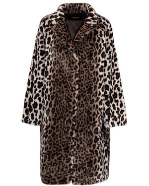 Lou Andrea Single-Breasted Coats - Negro