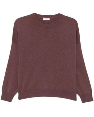 Brunello Cucinelli Kaschmir-Pullover Mit Rundhalsausschnitt - Lila