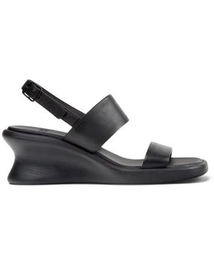 Camper Schoenen ,Zwart ,Leer Slingback Wedge Sandal - Blauw