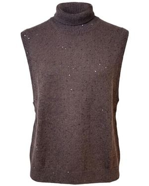 Brunello Cucinelli Kaschmir-Rollkragenpullover - Braun