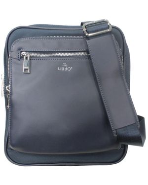 Liu Jo Polyester Herren Umhängetasche Mit Eco-Leder Details - Blau