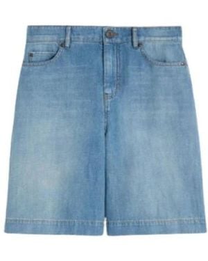 Weekend by Maxmara Korte Broeken ,Blauw ,Katoen Wkdozono Bermuda Shorts