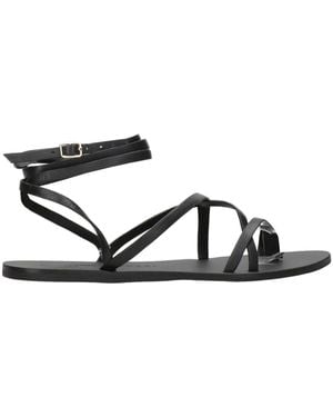 Manebí Schoenen ,Zwart ,Flat Sandalen