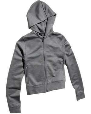 Gucci Hoodies & Sweatvesten ,Grijs ,Katoen Zip-Through Hoodie