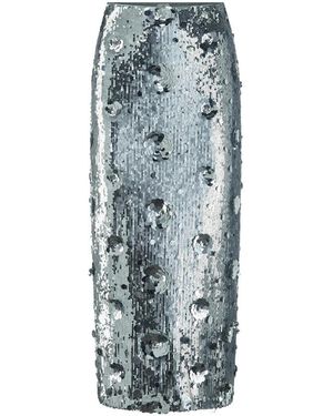 Riani Sequin Maxi Rok - Grijs