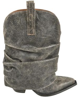 R13 Schoenen ,Zwart ,Zwarte Laarzen Voor Een Stijlvolle Look - Grijs