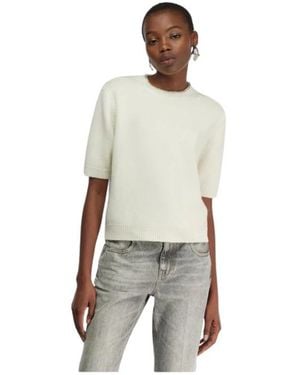 Semicouture Round-Neck Knitwear - Metallic