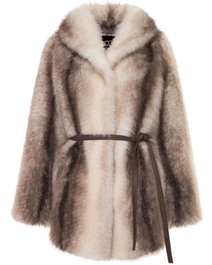 CESARE GASPARI Faux Fur Shearling Jassen - Bruin