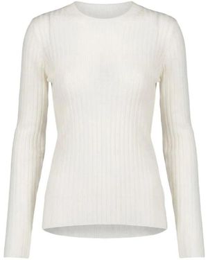 Pinko Muggito Rippstrick-Pullover Mit Rollkragen - Weiß