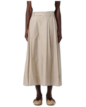 Brunello Cucinelli Sartorial Rok Met Monili - Naturel