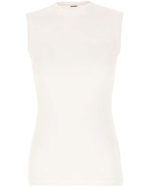 Jil Sander Sleeveless Tops - White