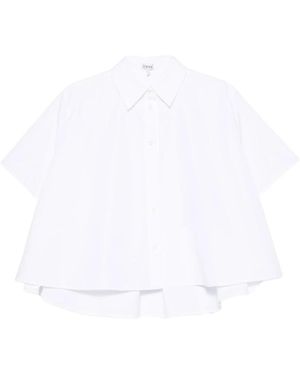 Loewe Overhemden ,Wit ,Katoen Katoenen Trapeze Shirt