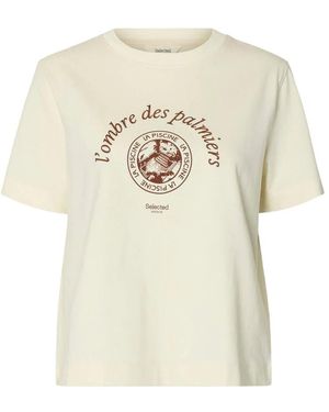 SELECTED Elisa Ss Tee - Naturel