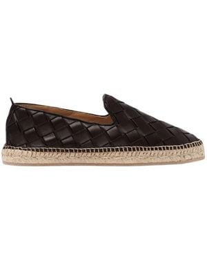 SCAROSSO Martin Dunkelbraune Gewebte Espadrilles - Schwarz