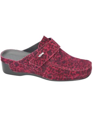Vital Schoenen ,Rood ,Suède Tina Wedge