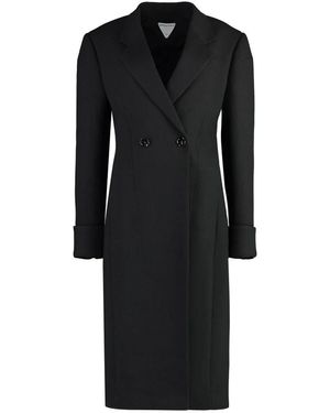Bottega Veneta Double-Breasted Coats - Negro