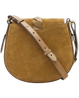 Isabel Marant Tassen ,Leer Altay Kleine Schoudertas - Naturel