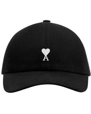 Ami Paris De Coeur Stickerei Cap - Schwarz