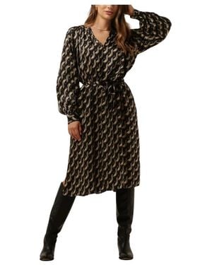 Second Female Midi Dresses - Zwart