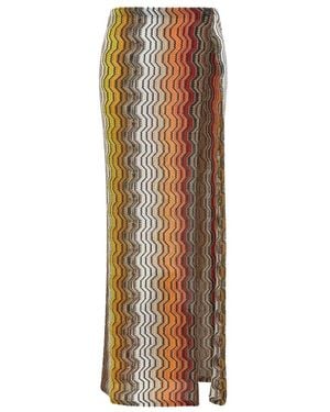 Missoni Lange Rok - Bruin