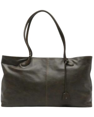 Low Classic Tassen ,Bruin ,Leer Haricot Tas - Zwart