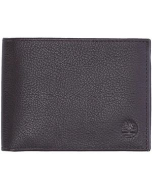 Timberland Klassische Leder-Bifold-Geldbörse Mit Münzfach - Schwarz