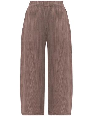Issey Miyake Cropped Trousers - Marrón