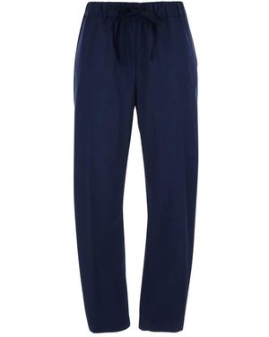 Semicouture Straight Trousers - Blue
