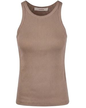 Jucca Sleeveless Tops - Brown