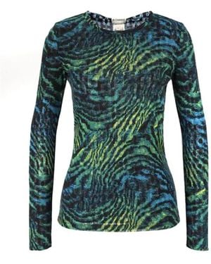Diane von Furstenberg Long Sleeve T-Shirts - Green