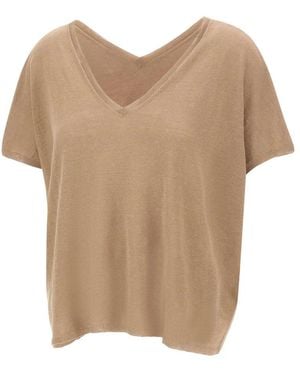 Kangra V-Neck Knitwear - Natural