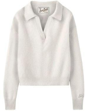 MC2 Saint Barth V-Neck Knitwear - Blanco