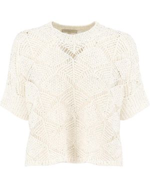 Antonelli Tops ,Wit ,Oleandro Sweater - Naturel