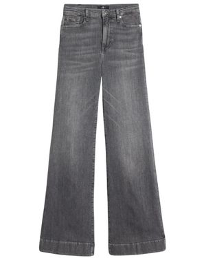 7 For All Mankind Wide Jeans - Grijs