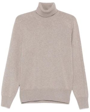 Brunello Cucinelli Beiger Rollkragen Kaschmir Pullover - Grau