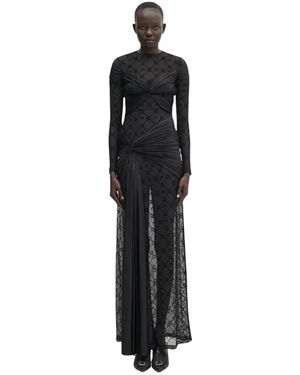 Marine Serre Draped Jersey Knotted Dress - Schwarz